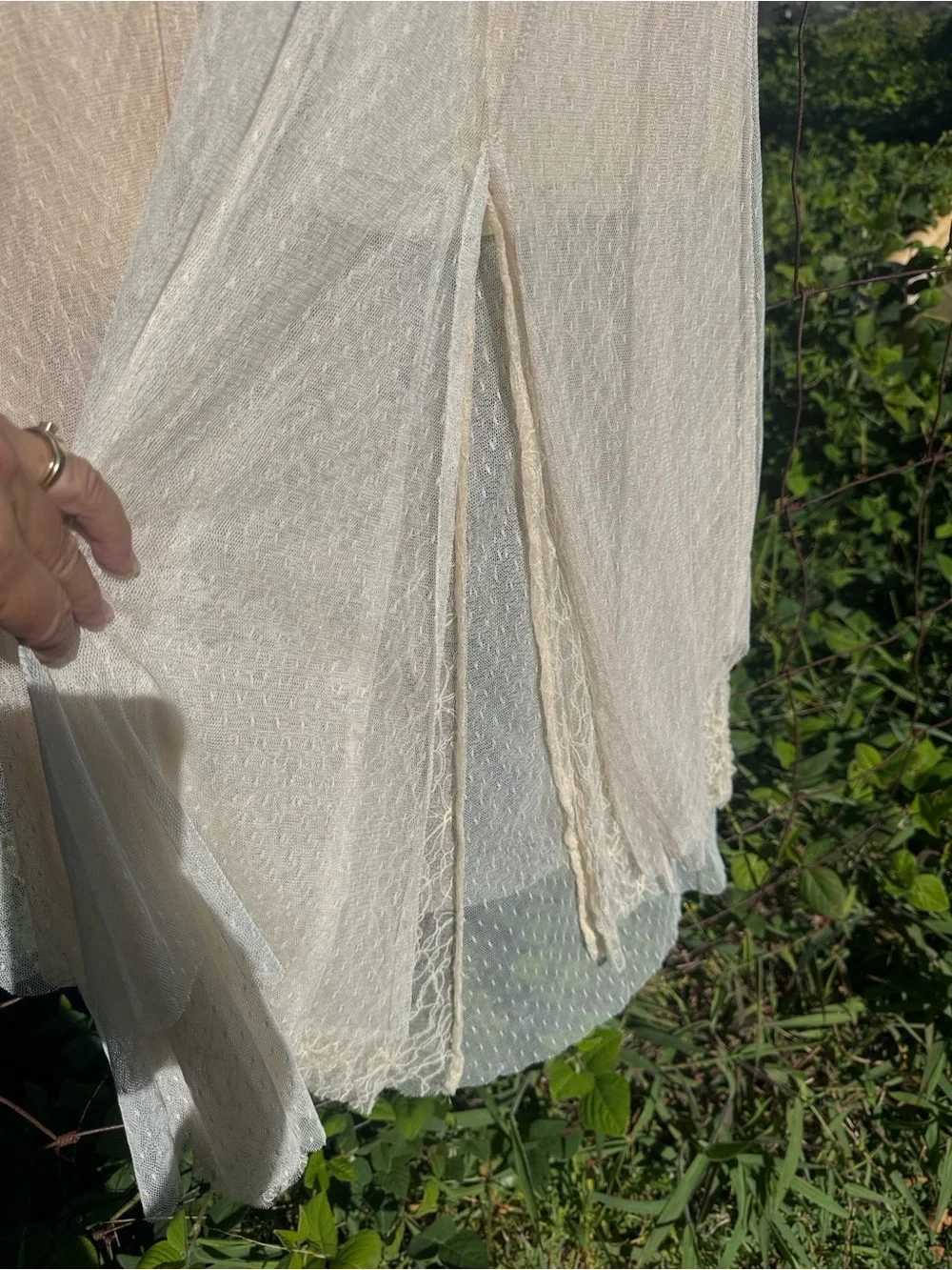 Free People Sugar Plum Fairy Tutu Midi Skirt Ivory cottage Whimsical Boho chic S